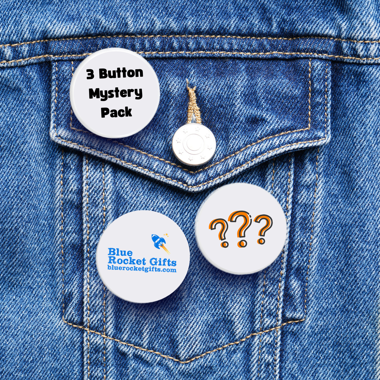 3pcs Funny Button Mystery Pack - Pinback Button 1.5"