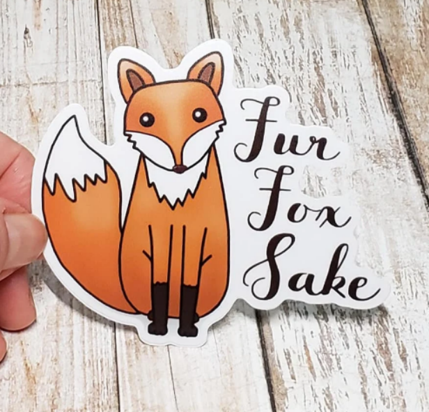 Fur Fox Sake Vinyl Sticker