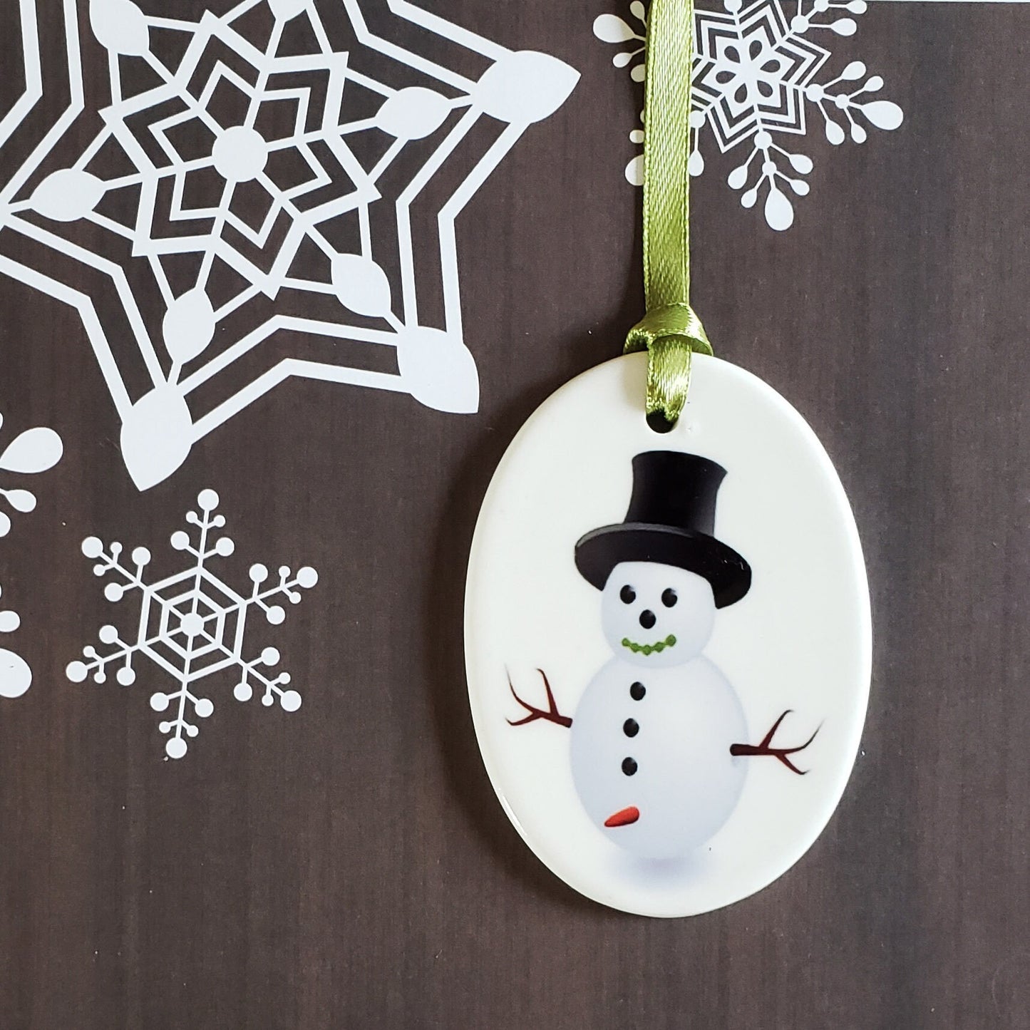 Naughty Snowman Christmas Ornament