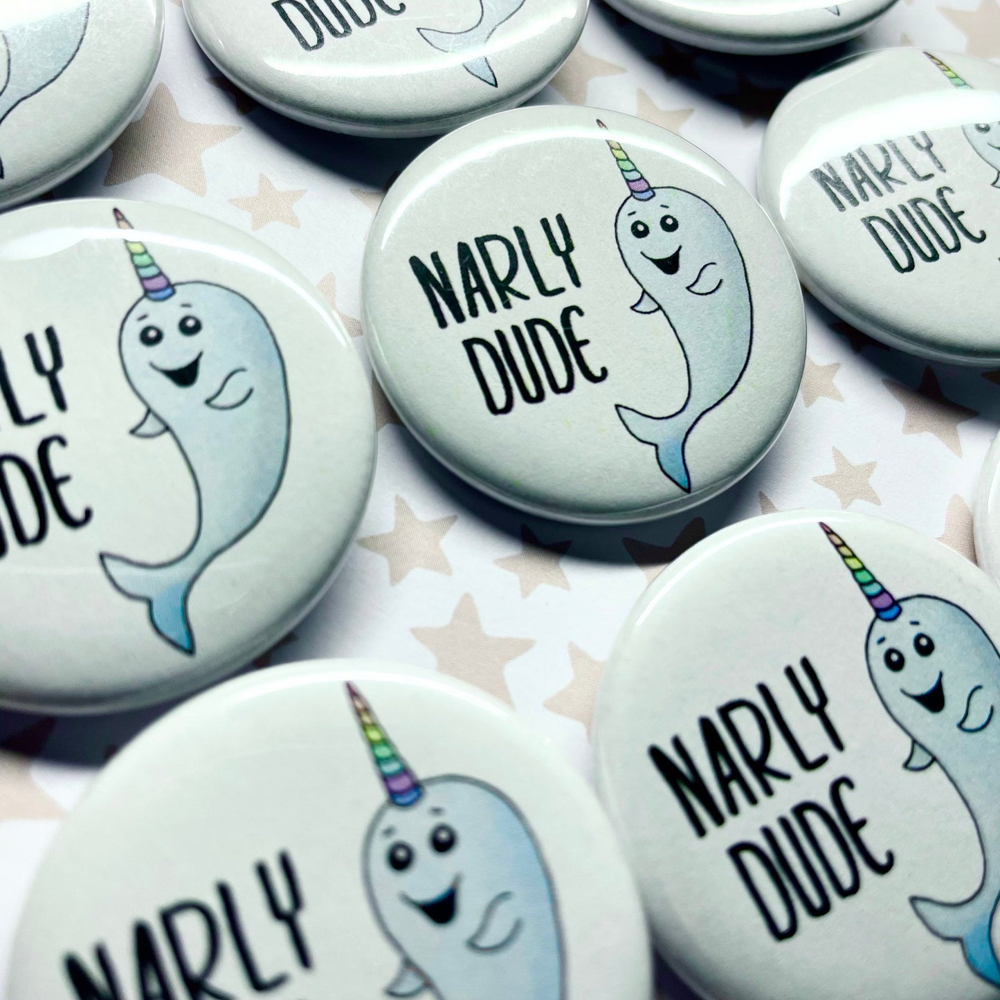 Nearly Dude Pinback Button 1.5"